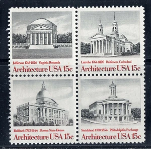 1779-1782 * ARCHITEKTUR * US-Briefmarken 4er-Block postfrisch - Bild 1 von 1