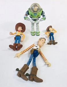 Vintage Toy Story Movie Woody And Buzz Lightyear Toy Lot Of 4 - Picture 1 of 11