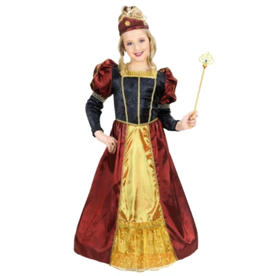 COSTUME VESTITO ABITO TRAVESTIMENTO CARNEVALE BAMBINA PRINCIPESSA REALE - 5867 - Immagine 1 di 3