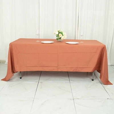 72x120-Inch RECTANGULAR Polyester Tablecloths Restaurant Catering Home Wedding - Image 1 of 2