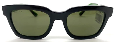 Gafas de sol unisex Gucci GG0001SN 002 negras/verdes/rojas/cuadradas de humo - 52-21 145 M Foto 1 de 4
