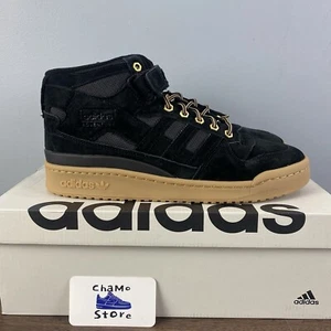 Adidas Originals Forum Mid Athletic Black Gum Suede Shoes GZ4620 Men's Sz 12 - Picture 1 of 8