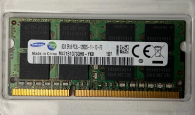 8GB Samsung DDR3 Laptop RAM Memory 2Rx8 PC3L-12800S SODIMM M471B1G73BH0 - Image 1 of 2
