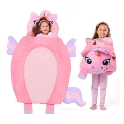  Alfombra para siestas para niños pequeños con almohada y manta - 60" x 39" para niños de 3+ años - Unicornio Foto 1 de 4