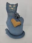 Vintage 1990s Bonnie Sewell  Designs 13" Tall Stuffed Cat Doorstop or Decoration