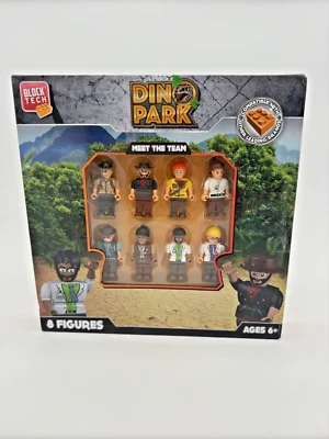 BLOCK TECH DINO WORLD 2” ACTION FIGURE BUILDING TOYS - 8 FIGURES - Image 1 of 3