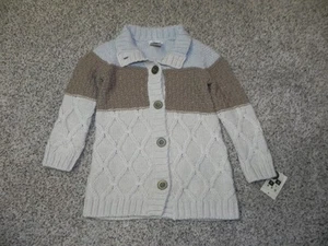 Max Studio Sweater 3T Girls Multi-Color Striped Button Front Cardigan NWT - Picture 1 of 2