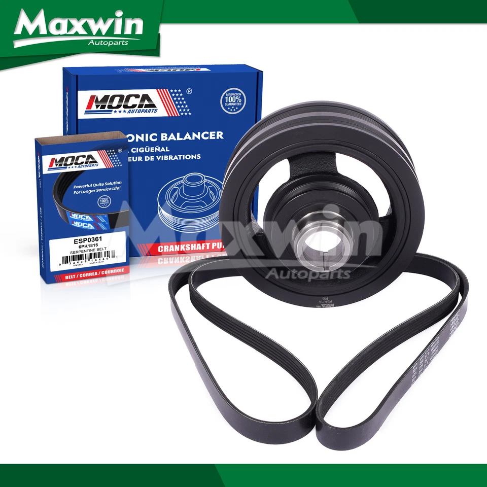 Cinturón Harmonic Balancer Serpentine Fit Escalade Silverado Tahoe GMC Sierra Yukon Foto 1 de 4