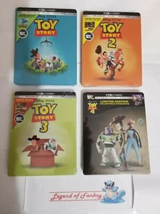 Toy Story 1 2 3 4 - Limited Edition Steelbook Lot - 4K + Bluray + Digital New US - Picture 1 of 1