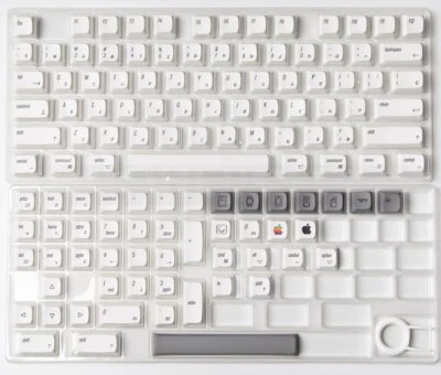 PBT MAC White Style Keycaps For Apple Mac XDA Height Dye-sub for Cherry MX Gifts - Image 1 of 4