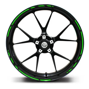 Felgenrandaufkleber Speed Neon Grün Motorrad Aufkleber Felgenaufkleber MR002 - Bild 1 von 7