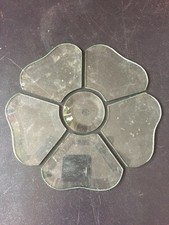 Stained Glass Supplies 6 Piece Round Flower Cluster Clear Beveled Glass