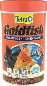 Tetra Goldfish Flakes, Balanced Diet For Aquarium Fish, Vitamin C, 2.2 oz - Picture 1 of 5