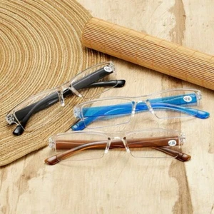 Plastic Rimless presbyopic Diopter Retro Presbyopia Reading Glasses Eyewear - Picture 1 of 9