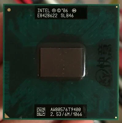 Intel Core 2 Duo T9400 SLB46 SLGE5 2.53 GHz 6M 1066 MHz Socket  CPU Processors  - Image 1 of 2