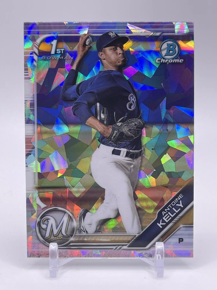 Antoine Kelly 2019 1st Bowman Draft Chrome Sapphire #BDC-36 Milwaukee Brewers - Image 1 of 1