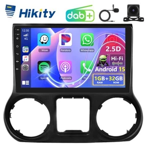 DAB+ Android 15 Apple CarPlay Autoradio Für Jeep Wrangler 3 JK 11-18 GPS Navi BT - Bild 1 von 18