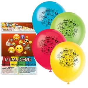 Assorted Color Emoji Latex Party Balloons (30cm) Pack of 8 - Fun and Vibrant Par - Picture 1 of 1