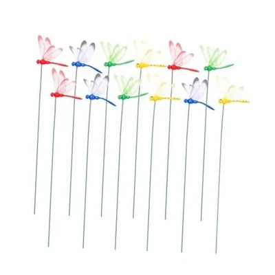  Butterfly Garden Stakes Dragonfly Garden Decors Artificial Dragonfly 3D 24 Pcs - Image 1 of 4