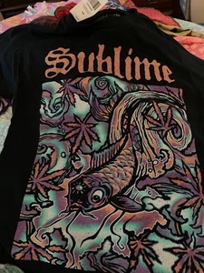 Sublime Size Small Black Short Sleeve Ska Punk Band Graphic Tee T-Shirt Cotton - Picture 1 of 3
