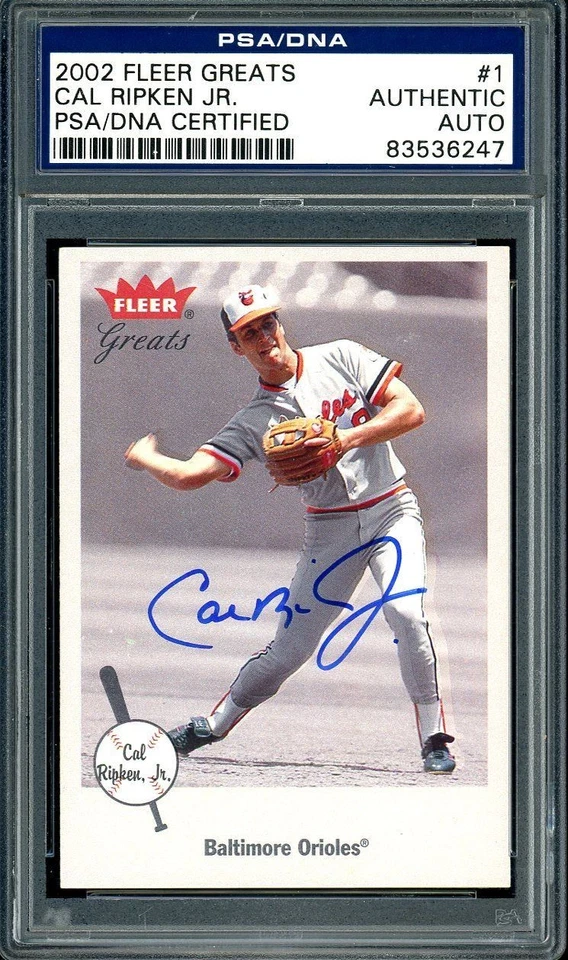 2002 Fleer Greats of the Game Cal Ripken Jr. Autograph Auto Signed PSA/DNA HOF - Image 1 of 1