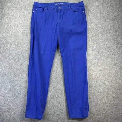 Pantalones de mezclilla ajustados elásticos de algodón azul real Michael Kors para mujer MKWS1355 Foto 1 de 4