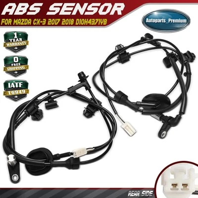 2x Rear Left & Right ABS Wheel Speed Sensor for Mazda CX-3 2017 2018 D10H4371YB - Image 1 of 4