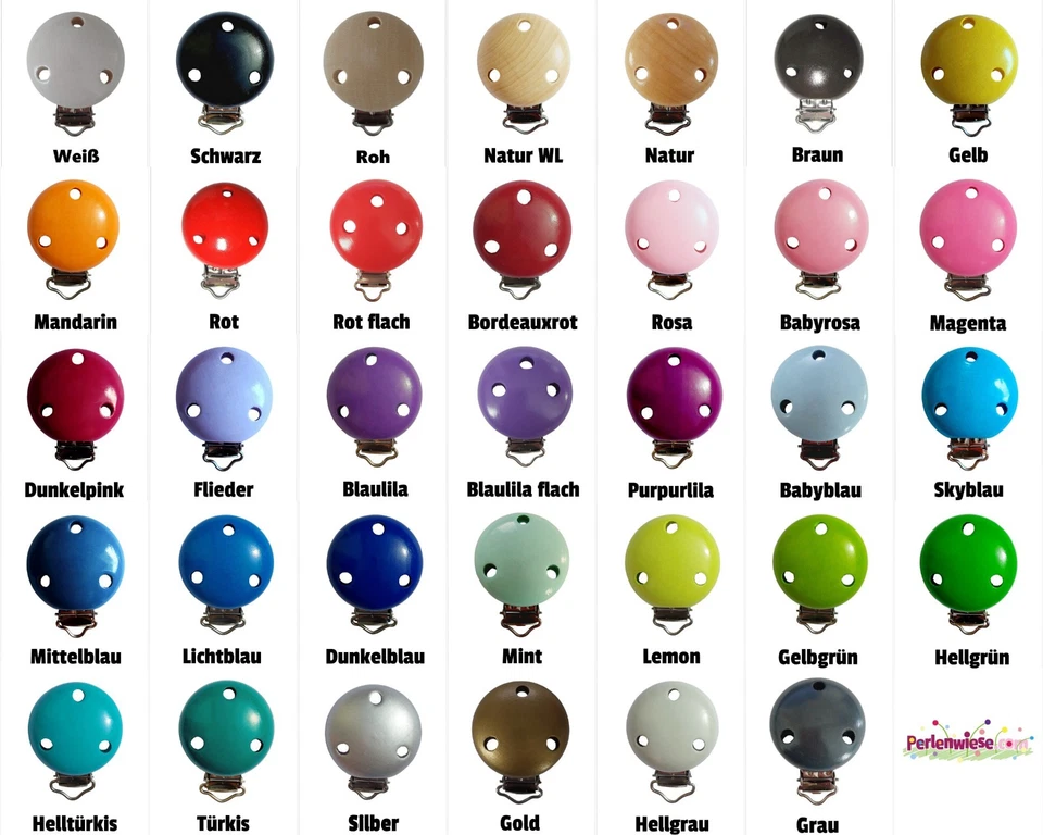 CLIP Schnullerkettenclip Befestigungsclips Speichelecht | Schnullerketten DIN71 - Bild 1 von 1