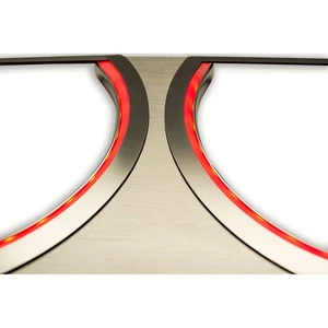 Headlight Surrounds w/Green LED for 2008-2014 Dodge Challenger [Brushed] - Picture 1 of 5