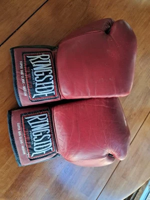 Guantes de Boxeo Ringside Super Bag 12 OZ Rojo Negro Talla Mediana Entrenamiento Sparring Foto 1 de 4