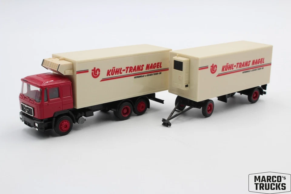 Camión de tracción refrigerado Herpa MAN F90 "Kühl-Trans Nagel Versmold" 1:87 /H2590 Foto 1 de 1