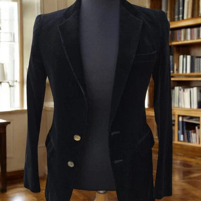 Vtg  Velvet Blazer 36r Slim Falcone Mother Of Pearl Buttons Dinner Jacket Tuxedo - Image 1 of 4