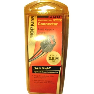 Conector de control de freno Hopkins Ford Mercury Lincoln #47715 ajuste exacto nuevo de stock Foto 1 de 4
