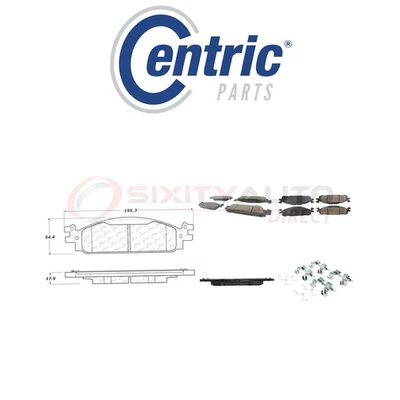 Centric Posi Quiet Ceramic Brake Pads w Shims for 2011-2018 Lincoln MKT 2.0L zd - Изображение 1 из 4