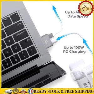 USB Male to Female 10Gbps Dual Type-C Extension Adapter for MacBook Pro / Air *N - Afbeelding 1 van 7