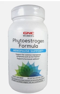 Fórmula feminina de fitoestrogênio suporte para menopausa GNC 120 cápsulas gelatinosas - Imagem 1 de 3