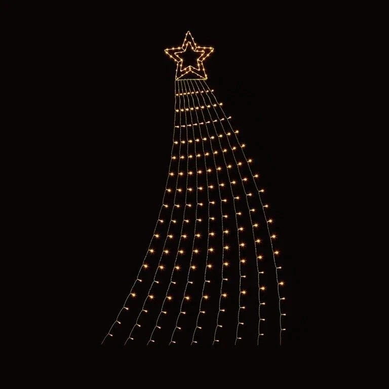 Premier 320 LED Christmas Multi-Action Shooting Star with Timer 3m - WARM WHITE - Image 1 of 1