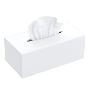 Acrylic Tissue Box Cover,Rectangular Facial Tissue Holder Case Dispenser for ... - Picture 1 of 7