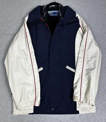 Chaqueta Burton Snowboards Para Hombres XL Azul Marino Blanco Convertible Aislante Esquí Polar Foto 1 de 4