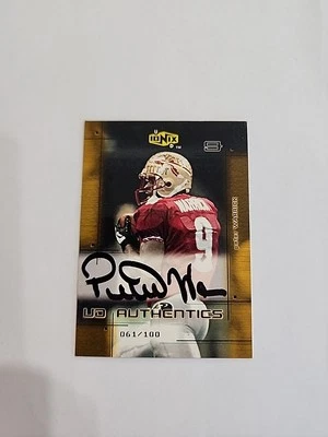 2000 UD Ionix UD Authentics /100 Peter Warrick #PW Rookie Auto RC ZF - Image 1 of 2