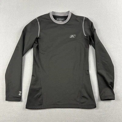 Klim 2.0 Base Layer Shirt Mens Small Black Long Sleeve Thermal Crew Neck Top - Image 1 of 4