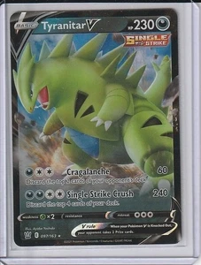 Tarjeta Pokémon 97/163 Tyranitar V 097/163 casi nueva ultra holográfica estilos de batalla casi nueva-m  - Imagen 1 de 2