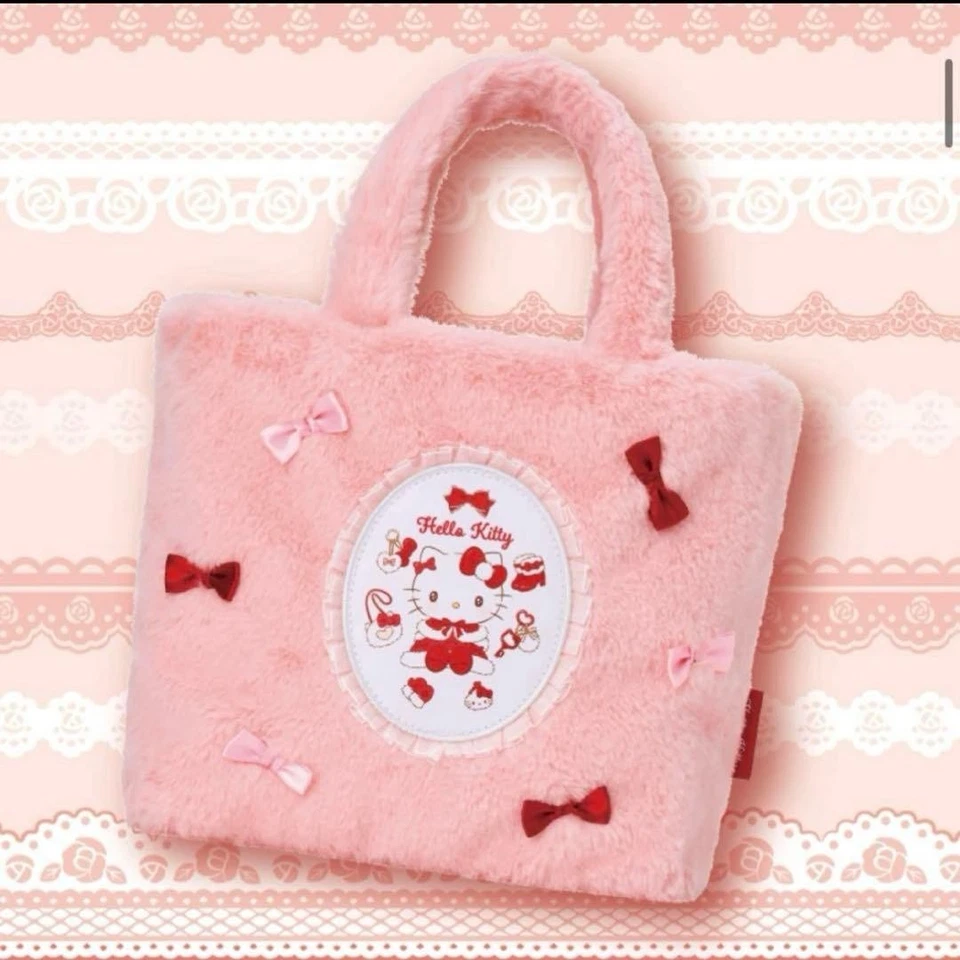 Borsa tote in pelliccia Hello Kitty rosa inutilizzata facile da trasportare - Immagine 1 di 1