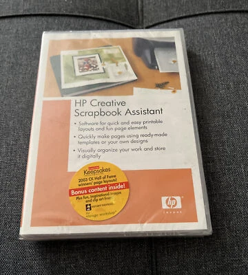 HP Creative Scrapbook Assist CD ROM Software Windows XP 2000/98, 10 Photo Papers - Image 1 of 2