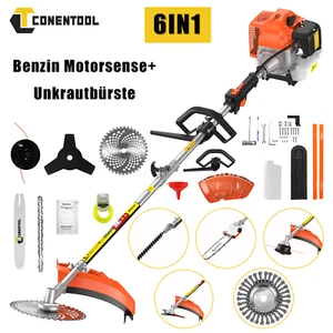 2 tiempos 2.5KW 3.35PS 6IN1 52CC gasolina Motorsense 8" cepillo para malezas Motorsense - Imagen 1 de 22