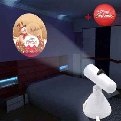 4x Feliz Navidad Decoración Hogar Bar Tienda Lámpara Proyector LED Luz de Sombra Foto 1 de 4