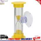 2min Hourglasses Kid Teeth Brushing Timer w/Suction Cup Home Decor (Yellow)