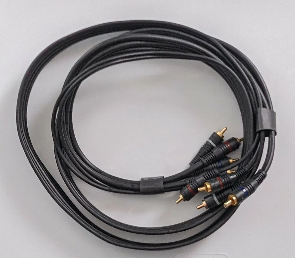 6' Video Component AV A/V Audio / Video Patch Cables 5 wires HD TV RCA 6ft Cord - Image 1 of 1