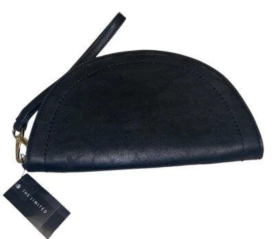 Nuevo con etiqueta The Limited Muñequera Bolso sin asas Negro Entrada/Salida Cremalleras Bolsa 3 Ranuras para Tarjetas de Crédito Foto 1 de 4