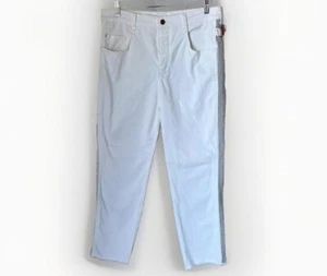 Pilcro & the letterpress white slim straight side stripe jean - Picture 1 of 9